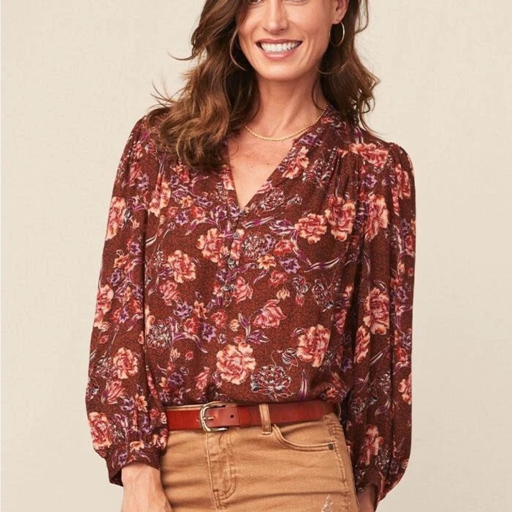 Matilda Jane Good Hart GH Mariposa Floral Blouse Size Small